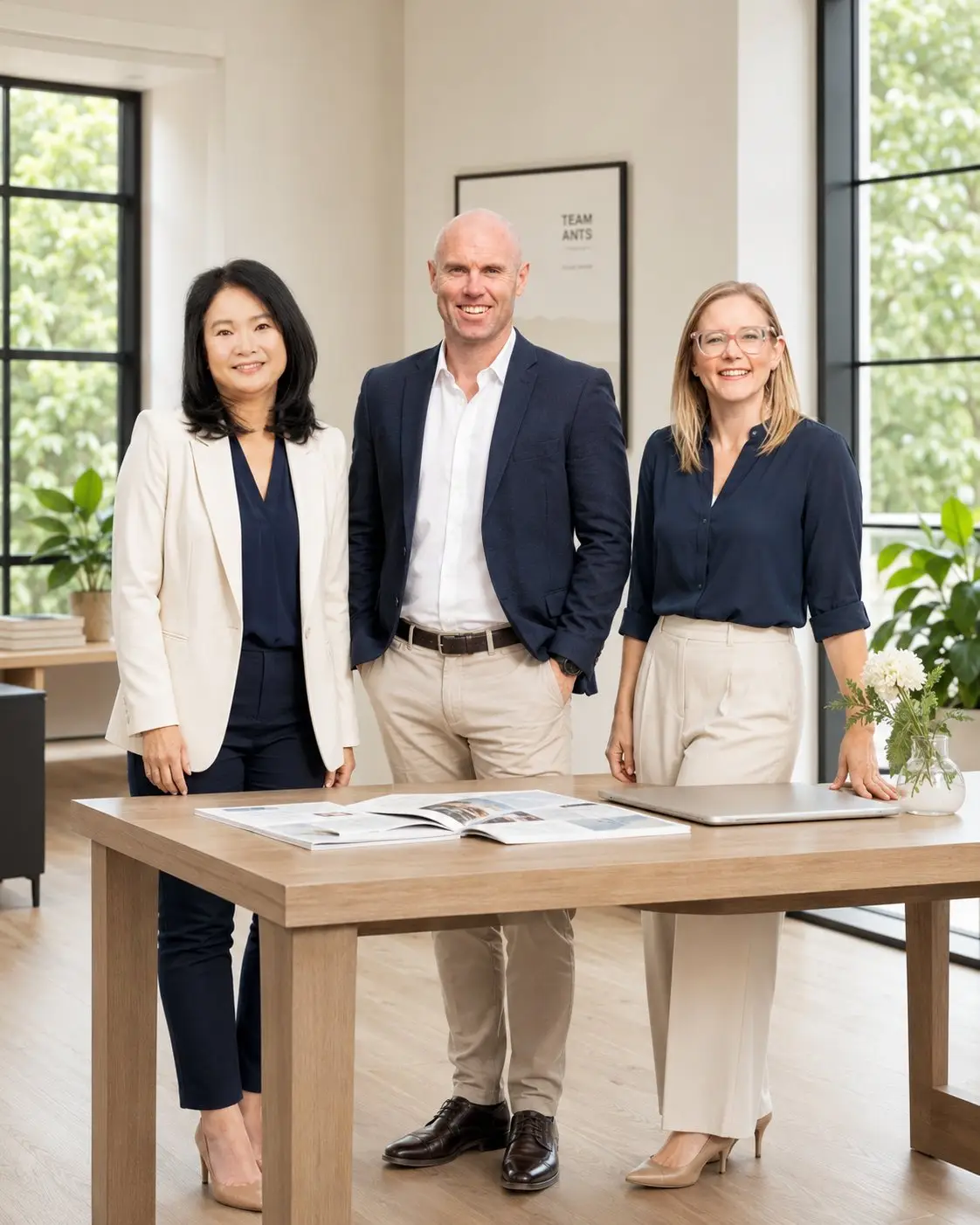 Team Ants working together in the office